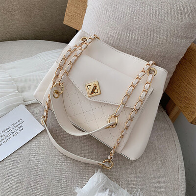 

Internet celebrity ins leisure bag fashion rhomboid chain bag new 2019 small fresh lock womens bag oblique satchel