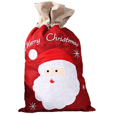 

1 Pcs Christmas Gift Sack Santa Claus Snowman Sack Drawstring Pouch Big Bag Christmas Santa Gift Present Bag