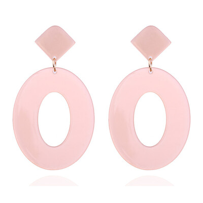 

EK301 Fashion Acrylic Resin Oval Dangle Earrings For Women Geometry Big Circle Tortoiseshell Earrings Acetate Brincos ZA Jewelry