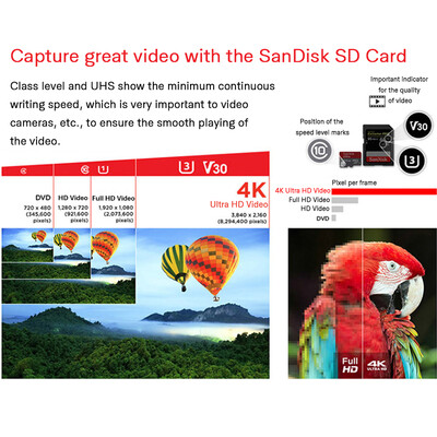 

Genuine Original SanDisk Extreme Pro SDHC 32GB SD Card U3 C10 V30 4K Memory Card Super Fast Speed 95MBs Read 90MBs Write