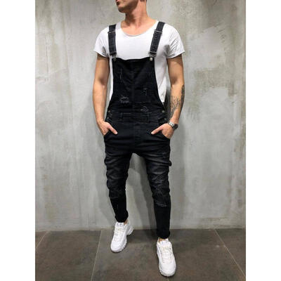 

Men&39s Ripped Skinny Biker Jeans Destroyed Frayed Designed Slim Fit Denim Pants