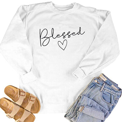 

Tailored Women Printing Round Neck Long Sleeve Casual Blouse Sweatshirt