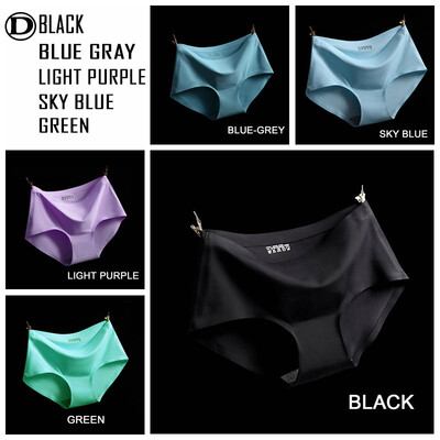 

UNLIMON 5pcs Seamless panties Icesilk Mid waist Sexy Briefs