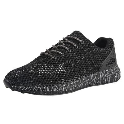 

2019 spring summer men sneaker Mens Hollow Mesh Breathable Sneakers Lightweight comfortable Casual Non-Slip Sneaker Shoes