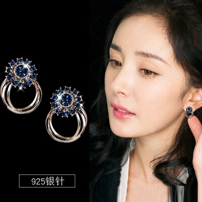 

925 silver earrings fashion earrings ladies trend personality earrings wild ring atmosphere earrings earrings