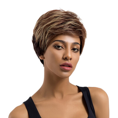 

〖Follure〗Women Ladies Real Natural Short Straight Hair Wigs Cosplay Full Wig