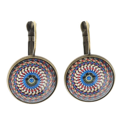 

Bohemia Style Earrings Fashion Retro Vintage Gem Time Earrings Creative Silver Antique Bronze Henna Jewelry