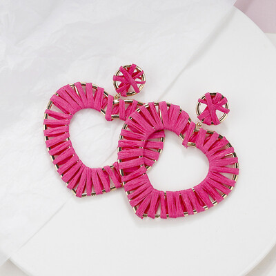 

Flashbuy Bohemian Heart Shape Statement Earrings Alloy Rafite Earrings for Women Fashion Braid Pendientes Girls Beach Jewelry