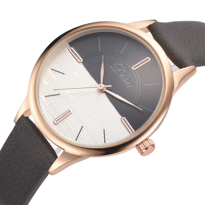 

RM Luxury Fashion Lady Simple Dial Leather Belt Watch Two Tone Quartz Watch