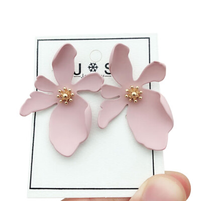 

Fashion Temperament Acrylic Flower Stud Earrings For Girls Women Party