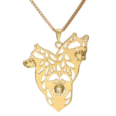 

1PC Three Dogs Pendant Necklaces Jewelry Husky Family Necklaces For Women Drop Shipping