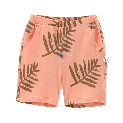 

DOU DOU YI CHU childrens clothing boy casual leaves printed shorts baby leisure beach pants summer 9178