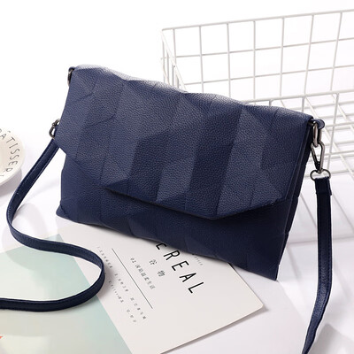 

Small square bag shoulder diagonal cross bag Lingge embossed small bag pu multicolor wild female bag