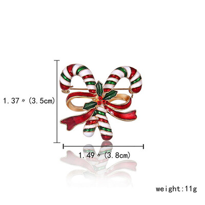 

Xmas Enamel Snowman Stockings Santa Tree Brooch Pin Christmas Gifts Women Men Brooches Charm Crystal Rhinestone