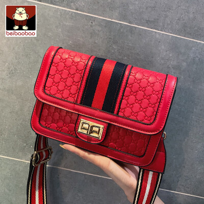

On the new womens bag new 2019 broadband texture single shoulder small square bag fashion Joker Messenger bag