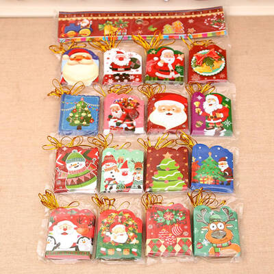 

128 Pcs Christmas Greeting Card Xmas Tree Wishing Decoration Blessing Wish Card