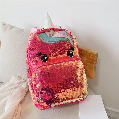 

Women Girls Unicorn Sequin Backpack Cute Cartoon School Bag Handbag Kids Bag