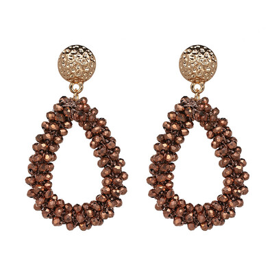 

Bohemian Earrings For Women Crystal And Stone Beads By Handmade Zinc Alloy Big Long Earrings Vintage 2019 Fashion Jewelry