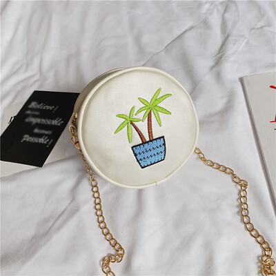 

Tailored Female Bag Small Round Bag Shoulder Simple Messenger Bag Chain Wild Small Bag