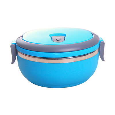 

guangxichuangshengxinfu Stainless Thermo Insulated Thermal Food Container Bento Round Lunch Box 1-4Layer