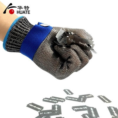 

Cut-proof gloves stainless steel ring&wire gloves cut vegetables chainsaw slaughter cutting fish killing operation protection