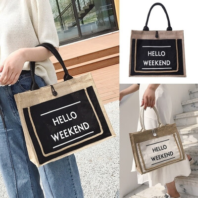 

Large Capacity Women Linen Luxury Tote Female Casual Shoulder Bag Lady Daily Handbag Fresh Beach Tote Bag