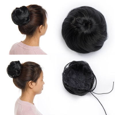 

Messy Hair Bun Chignons Synthetic Hair Extensions Wavy Updo Scrunchy Hairpieces