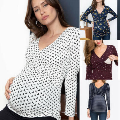 

Women Maternity Tops Breastfeeding Clothes Pregnancy Nursing Tops T-Shirt Blouse
