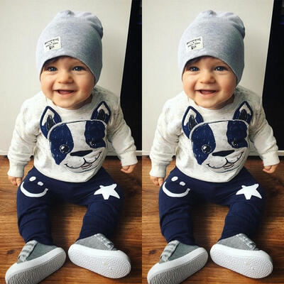 

2pcs Cute Newborn Infant Baby Boys Kids T-shirt Tops Long Pants Clothes Outfits Set 0-18M