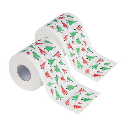 

Gobestart 2PC Home Santa Claus Bath Toilet Roll Paper Christmas Supplies Xmas Tissue Roll