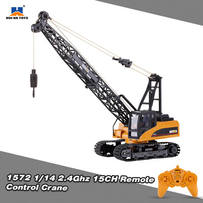 

Romacci HUI NA TOYS 1572 114 24Ghz 15CH Remote Control Construction Crane Engineering Truck RC Car Kids Toys Gift