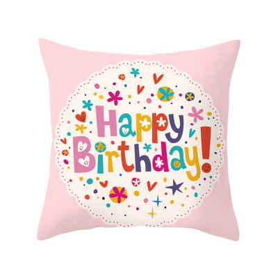 

Unicorn Happy Birthday Pillowcases Popular Unicorn Throw Pillow Case Cushion Cover Home Sofa Office Decorative 18"X18"
