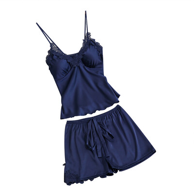 

Toponeto Womens Sexy Satin Sling Sleepwear Lingerie Lace Bowknot Nightdress Underwear Set