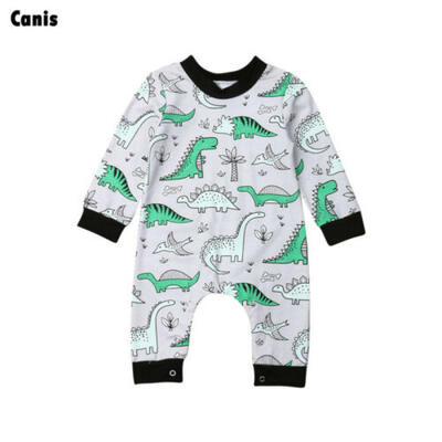 

Canis Newborn Baby Boys Long Sleeve Romper Dinosaur Bodysuit Leggings Outfits US