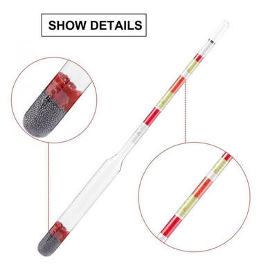 

255mm Glass Hydrometer Distilled For Homebrew Alcohol BeerWine Making Tester