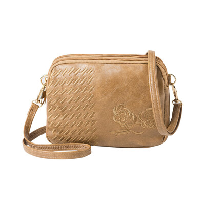 

Tailored Women New Wild Zipper Embroidery Crossbody Messenger Shoulder Bag