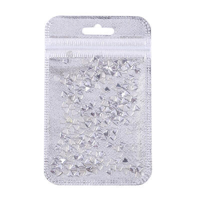 

200pcs Nail Art Decor Peach Heart Shape Metal Rivet Rhinestone Decoration