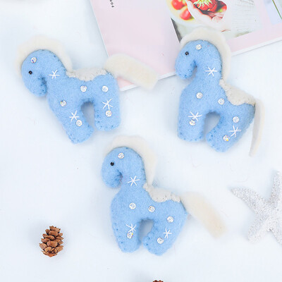 

Tailored 3PCS HandmadeFeltPony Christmas Accessories Christmas Decorations