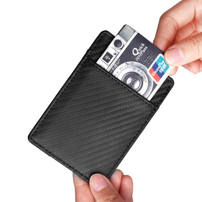 

Tailored Men Antimagnetic Carbon Fiber Card Package Leather Document Set Credit Card Set