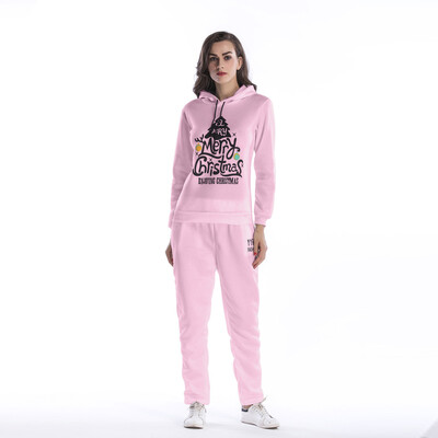 

Tailored Christmas Women O-neck Long-Sleeve Print Sports Suit Sweatshirt Blouse And Pant