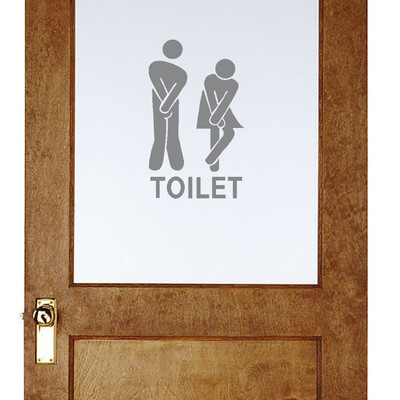 

〖Follure〗Removable Cute Man Woman Washroom Toilet WC Sticker Family DIY Decor