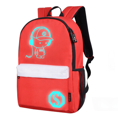 

Tailored Unisex Light Preppy Teenagers Noctilucent Cartoon School Bags Student Backpack