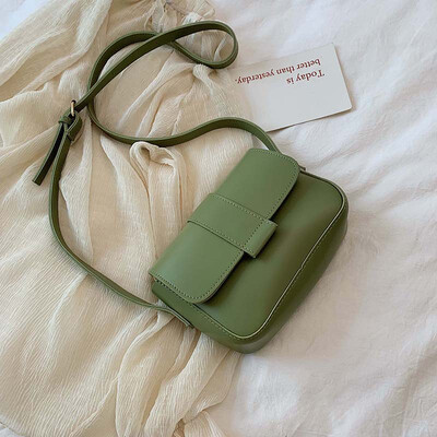 

Candy Color Fashion Pu Leather Single Shoulder Bags for Women 2019 Handbags Women Famous Brands Messenger Bag Flap New