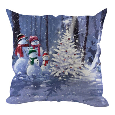 

Siaonvr Christmas Pillow Cover Pillowcases Decorative Sofa Cushion Cover Home Decoration