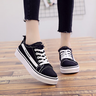 

2019 summer new style canvas womens shoes Korean white-style white shoes summer net red spring fashionable shoes small whit
