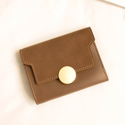 

Short frosted wallet female Korean ins personality folding wallet ladies coin purse simple wallet