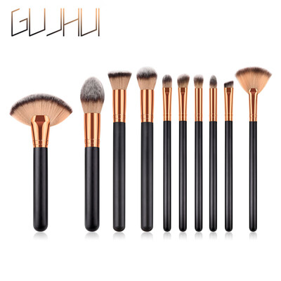 

〖Follure〗10PCS Wooden Cosmetic Makeup Brush Foundation Powder Eyeshadow Brush