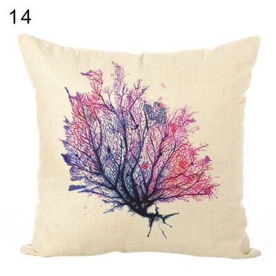 

45x45cm Plants Pattern Pillow Case Cushion Cover Home Cafe Sofa Bed Car Decor