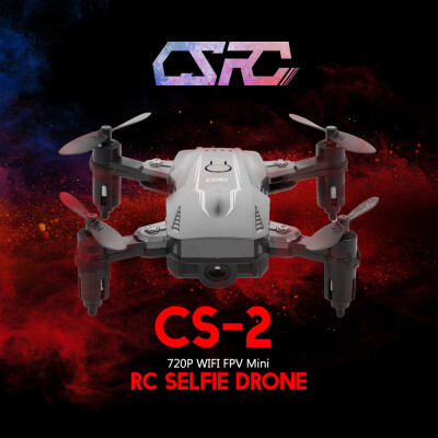 

CS-2 Mini RC Drone with Camera 720P Wifi FPV Gesture Shoot for Beginner Training Christmas Gift RC Quadcopter