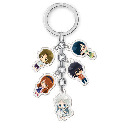 

AnoHana The Flower We Saw That Day Anime Keychain Acrylic Key Ring Pendant Gift